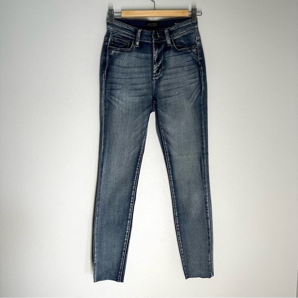 Judy Blue Heavy Hand Sand Skinny Jeans High Rise Size 25 Women’s Blue Cotton